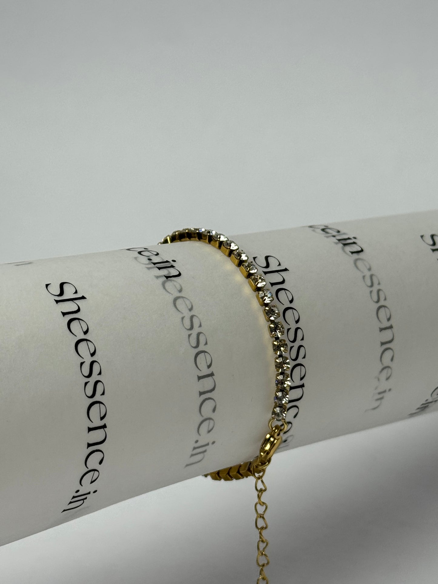 Classic Gold Tennis Bracelet in Titanium Steel - Tarnish-Proof & Waterproof - 18K Gold Plated Luxury