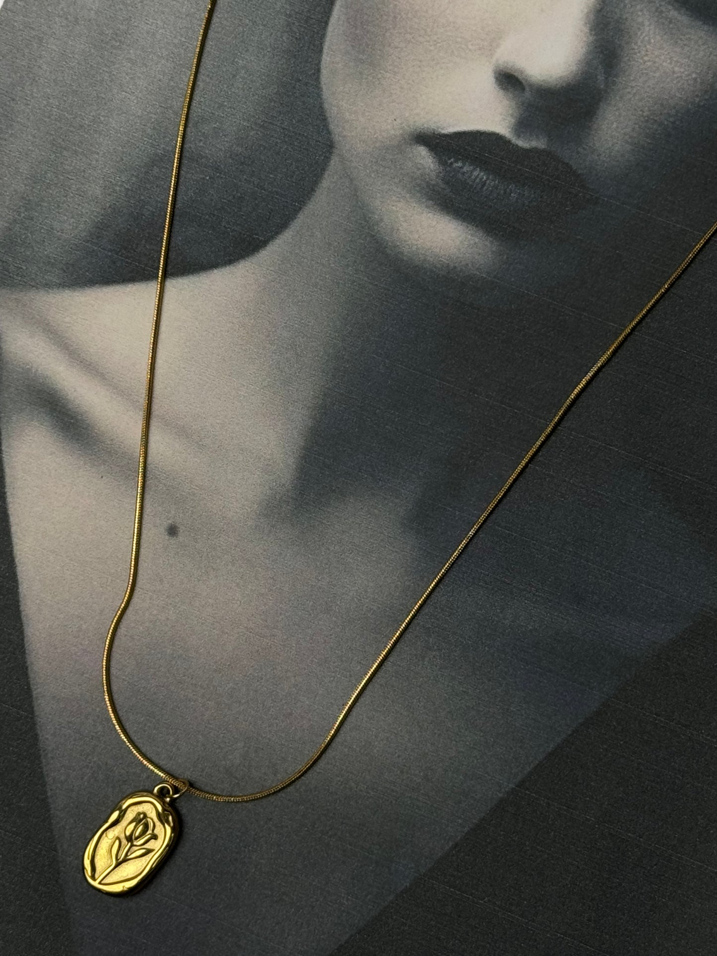 Minimal gold plated necklace by Sheessence