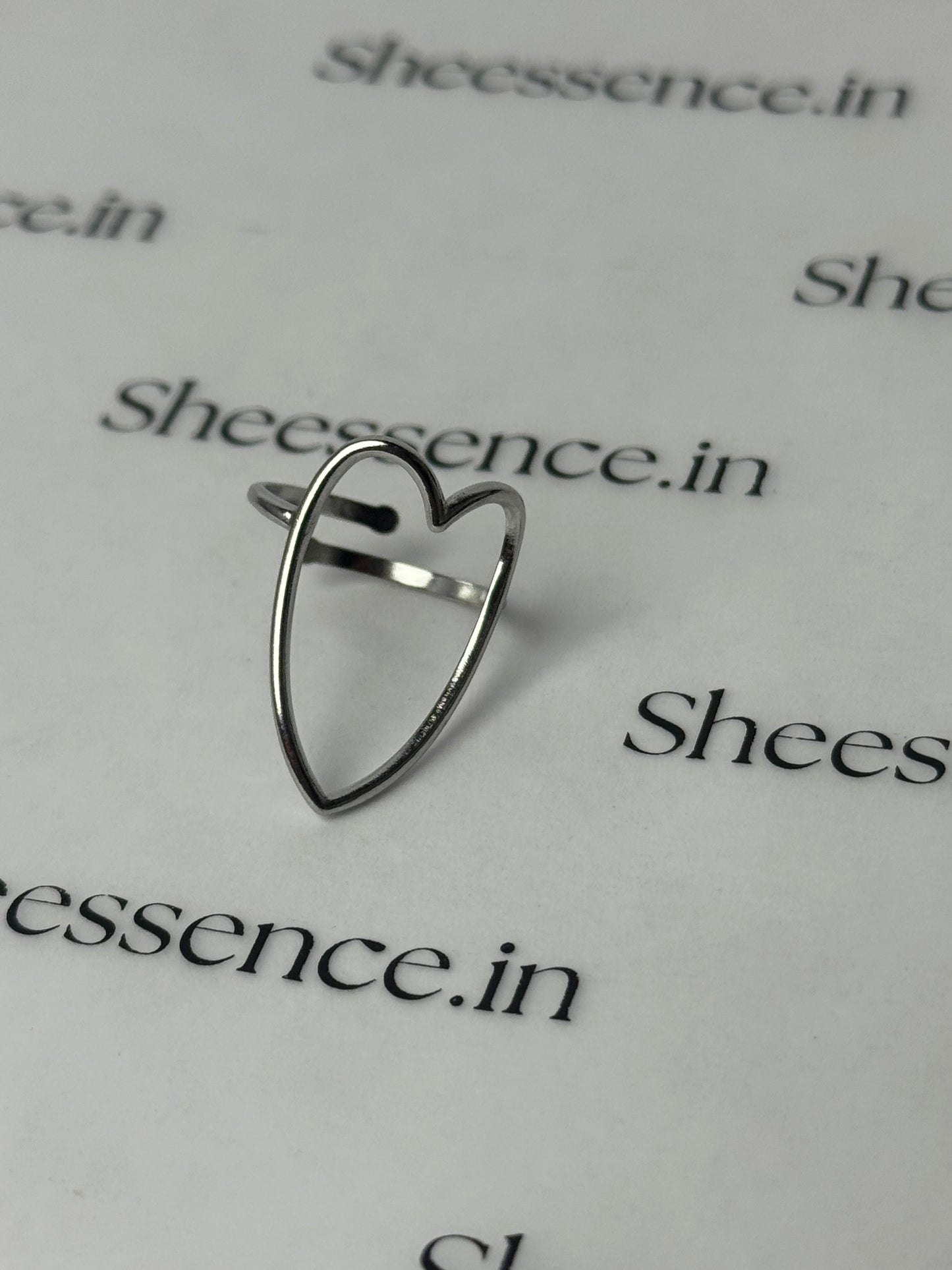 Dainty Silver Heart Ring – 304 Stainless Steel -Sheessence