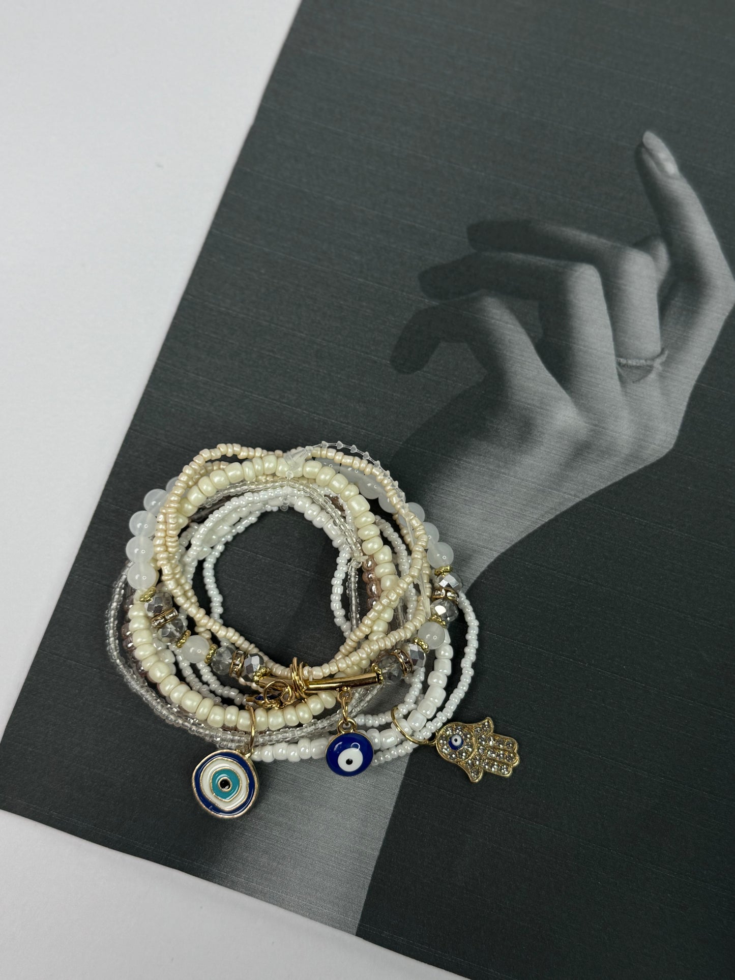 Beaded multilayered eyileye bracelets Sheessence