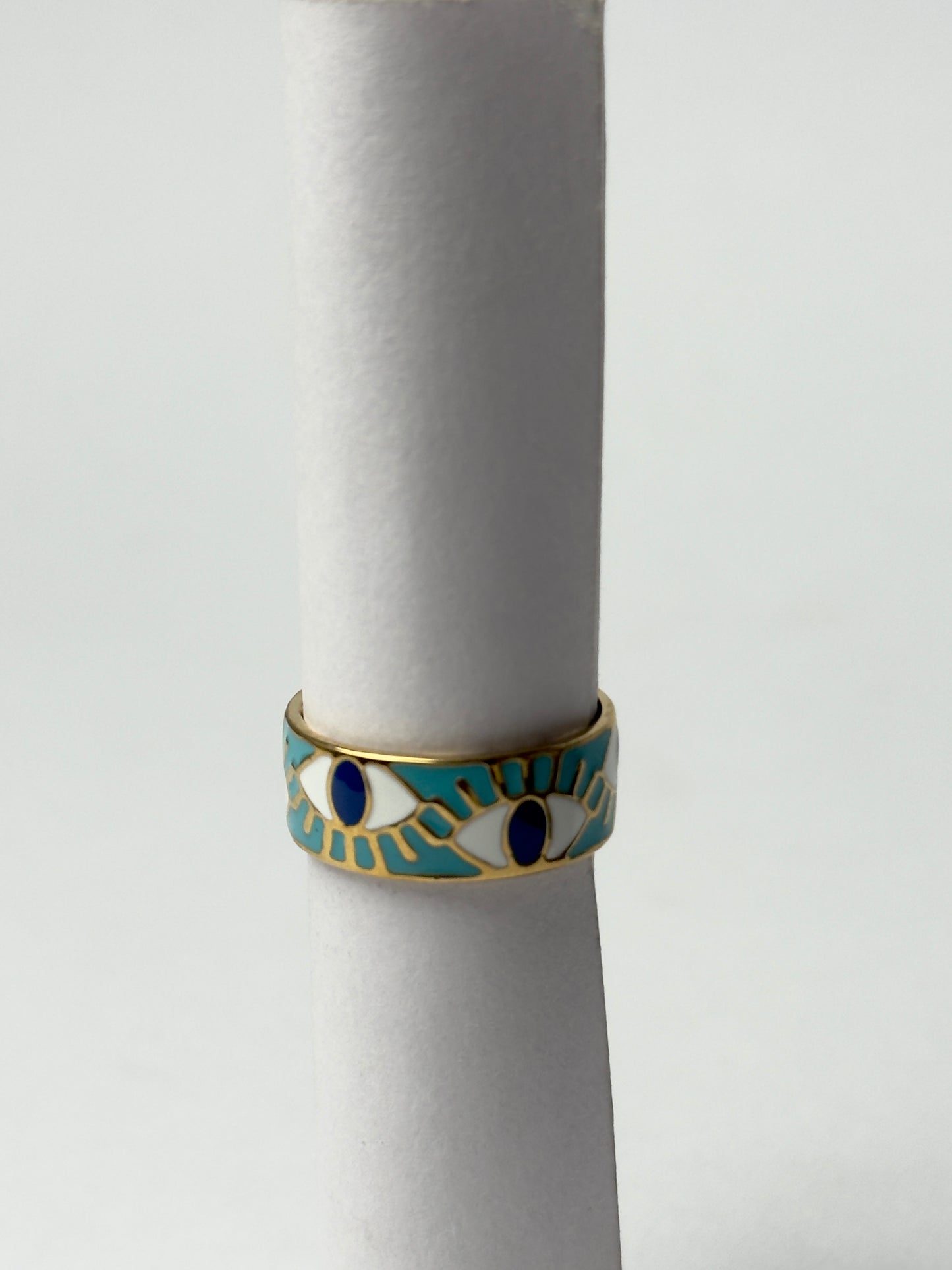 Minimal evil eye Ring -Sheessence