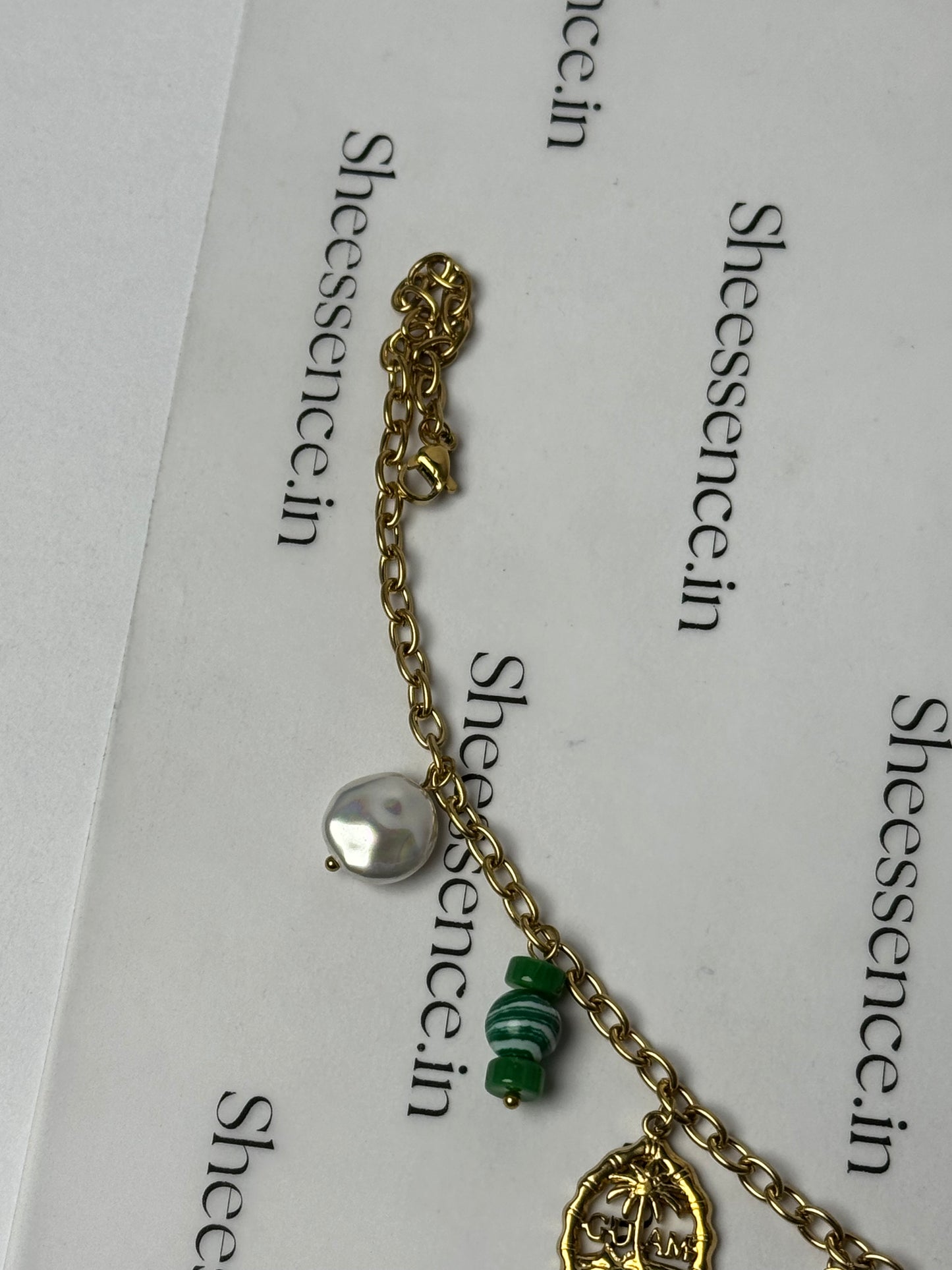 The waterproof ocean water charm necklace