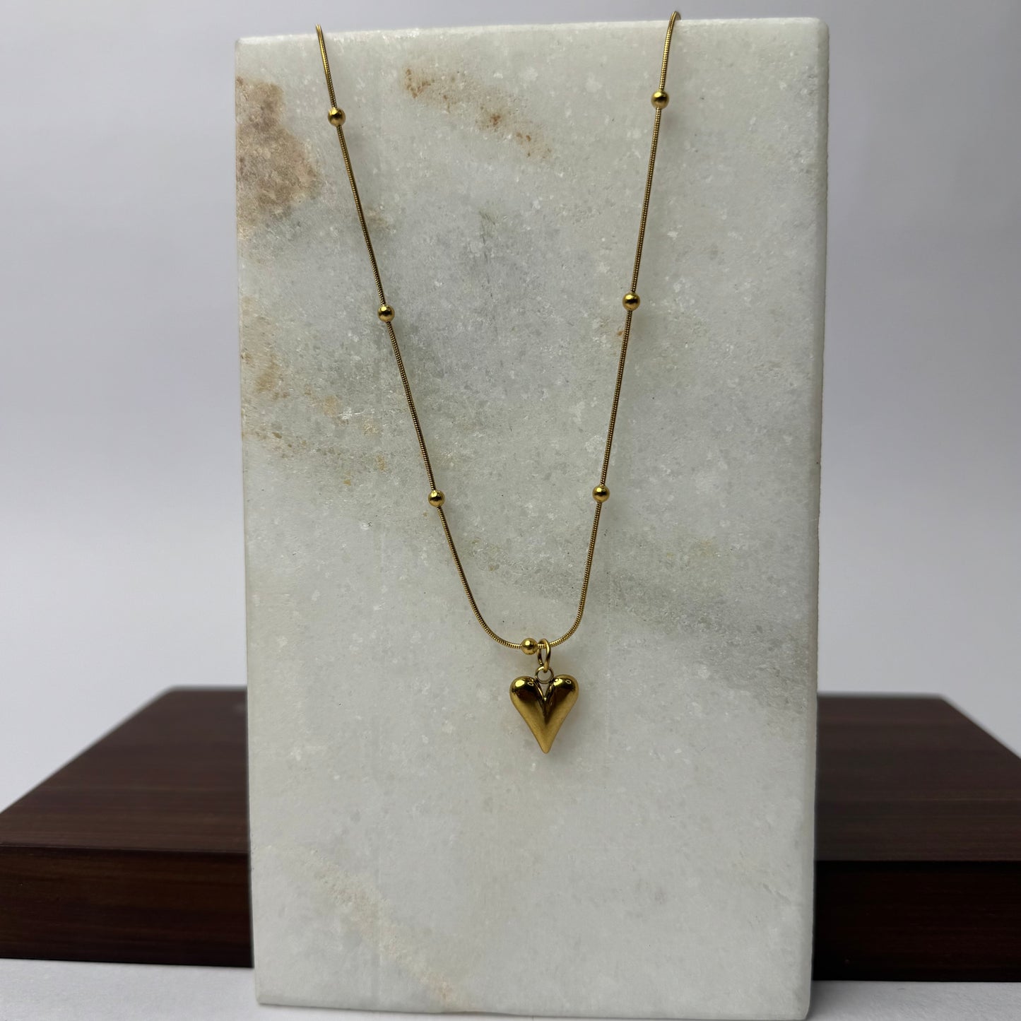 Heart Gold plated stainless steel necklace Sheessence