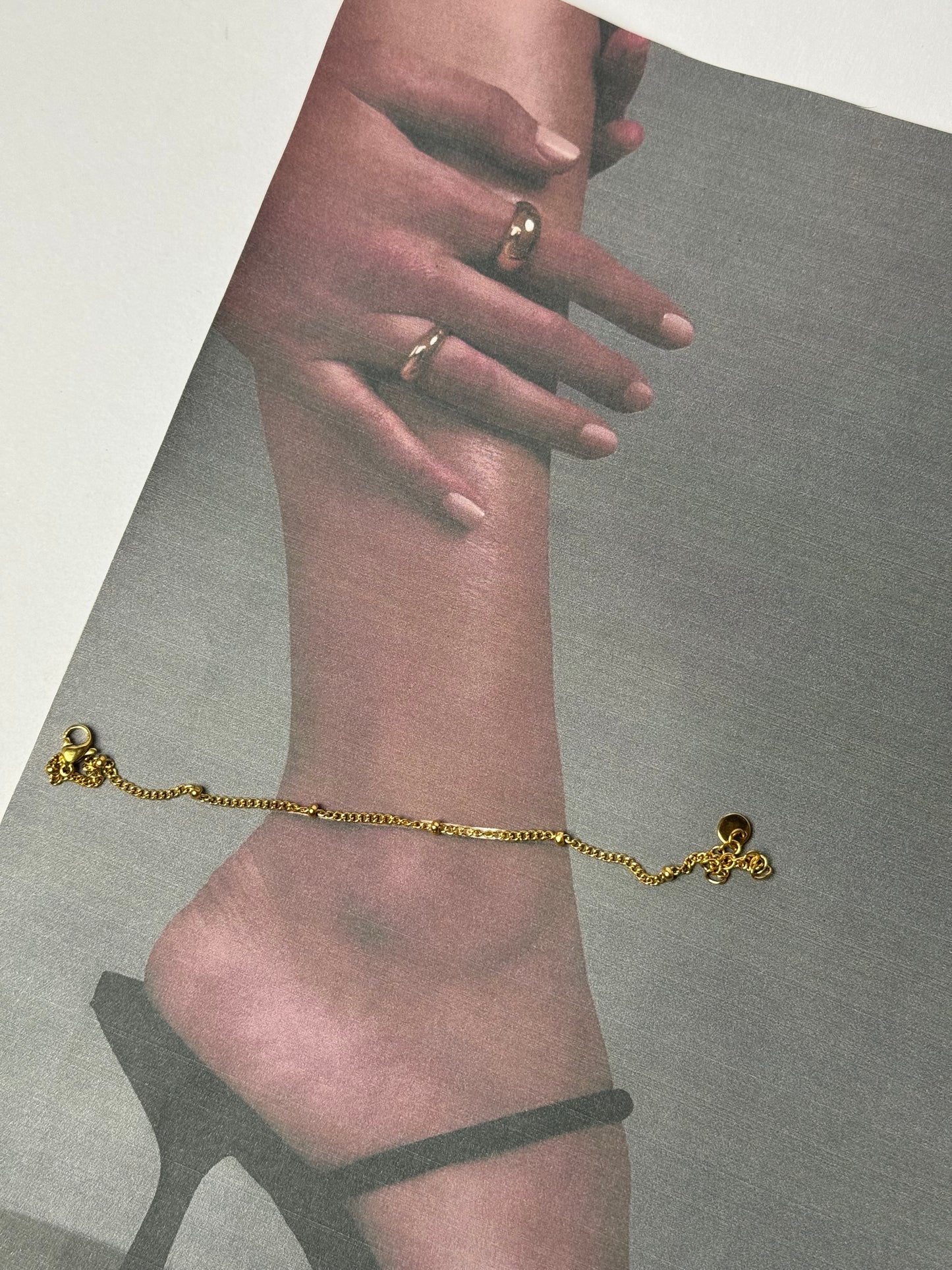 Minimalist Stainless Steel Bead Anklet- Sheessence