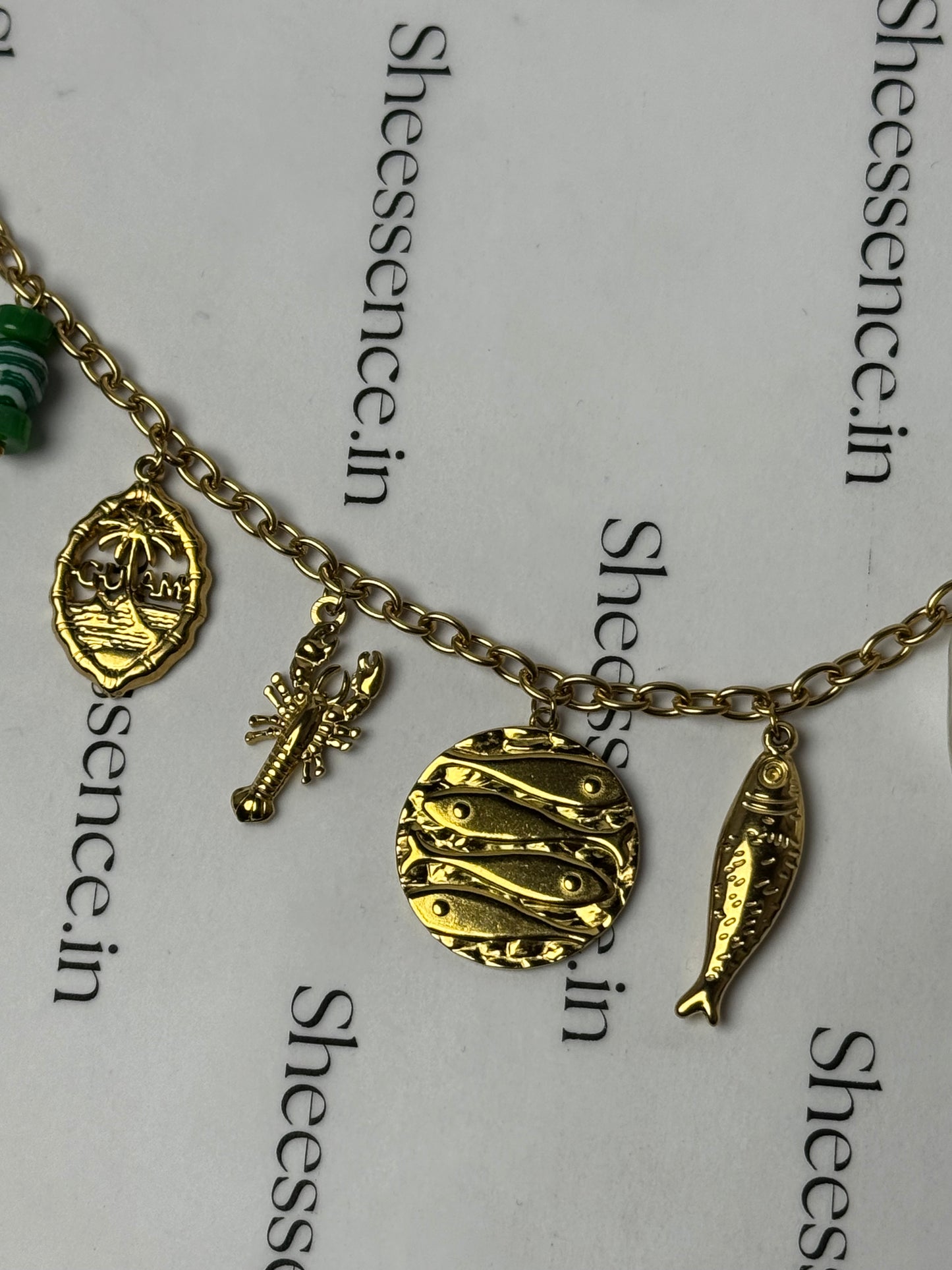 The waterproof ocean water charm necklace