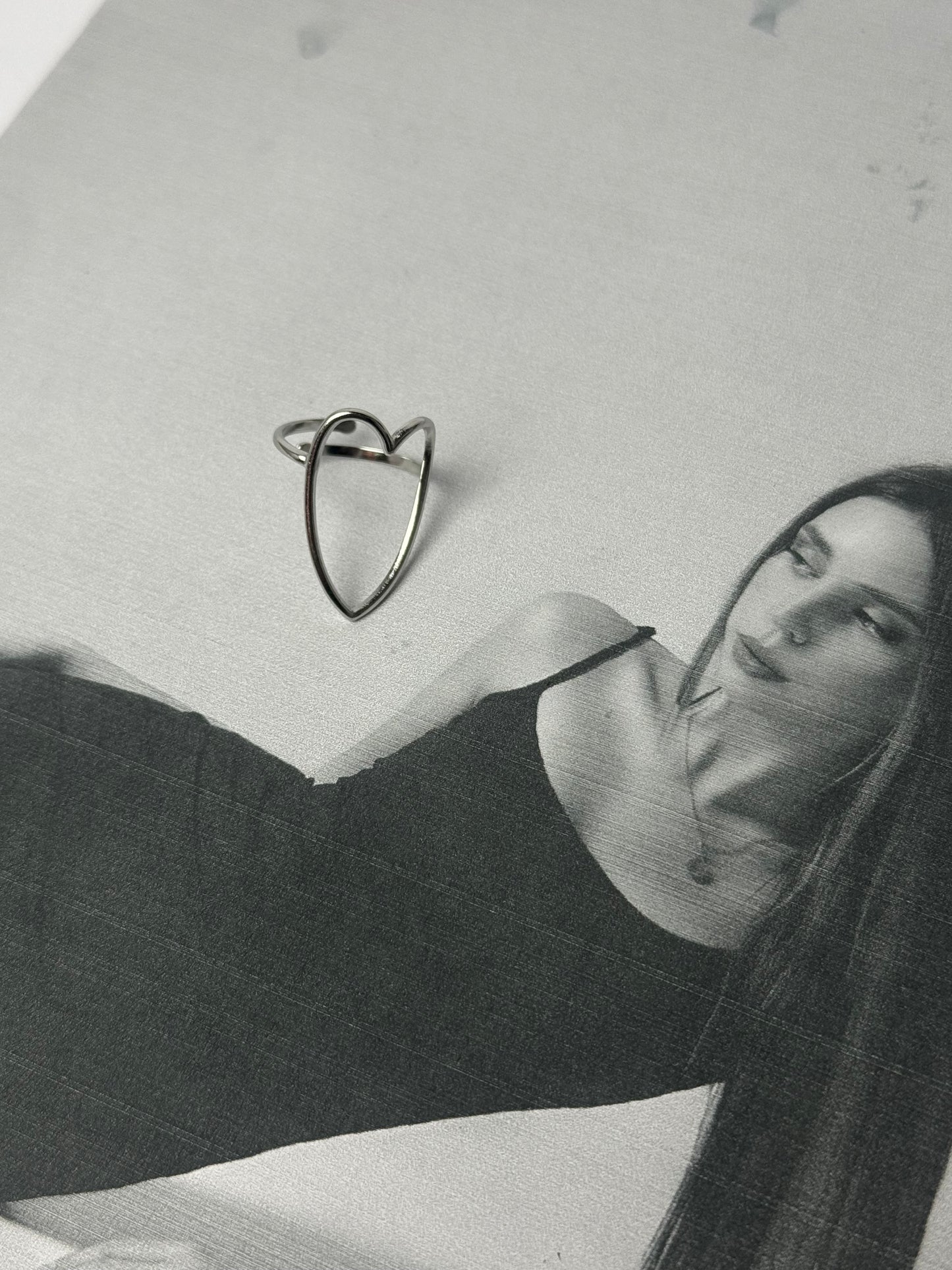 Dainty Silver Heart Ring – 304 Stainless Steel -Sheessence