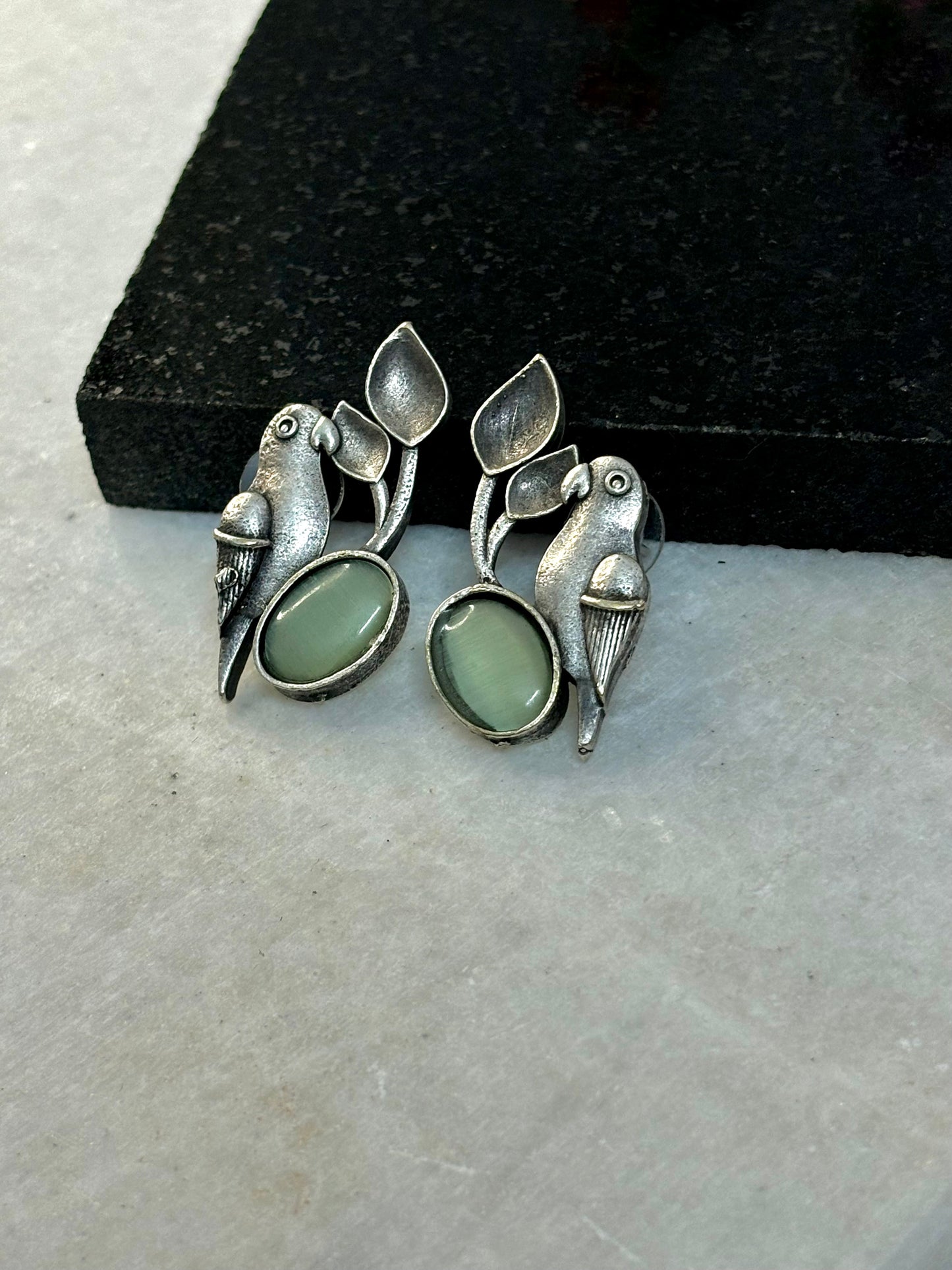 Silver Monalisa Jaipur Earrings