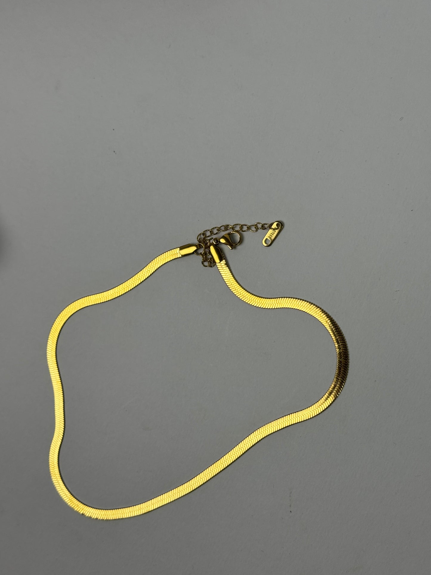 18K old Herringbone Flat snake chain -Sheessence