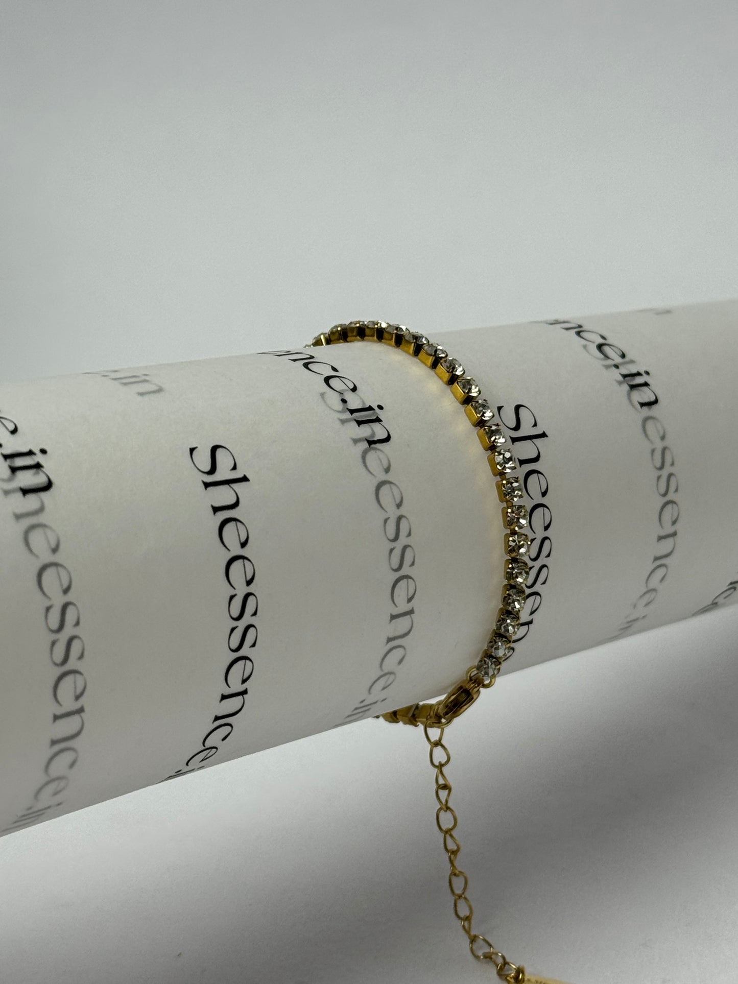 Classic Gold Tennis Bracelet in Titanium Steel - Tarnish-Proof & Waterproof - 18K Gold Plated Luxury