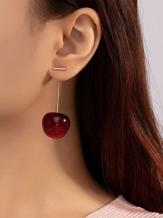 Viral Cherry Drop Earrings