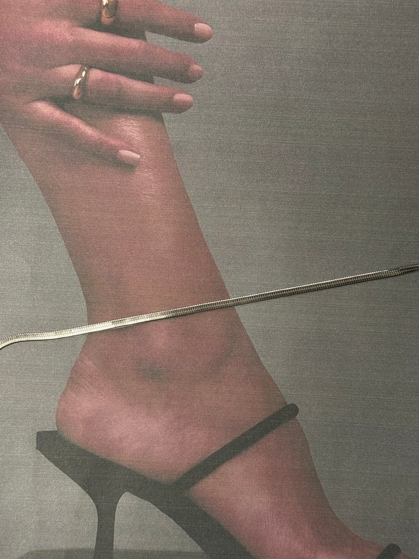 Essential Snake silver Chain- Waterproof Stainless Steel Anklet