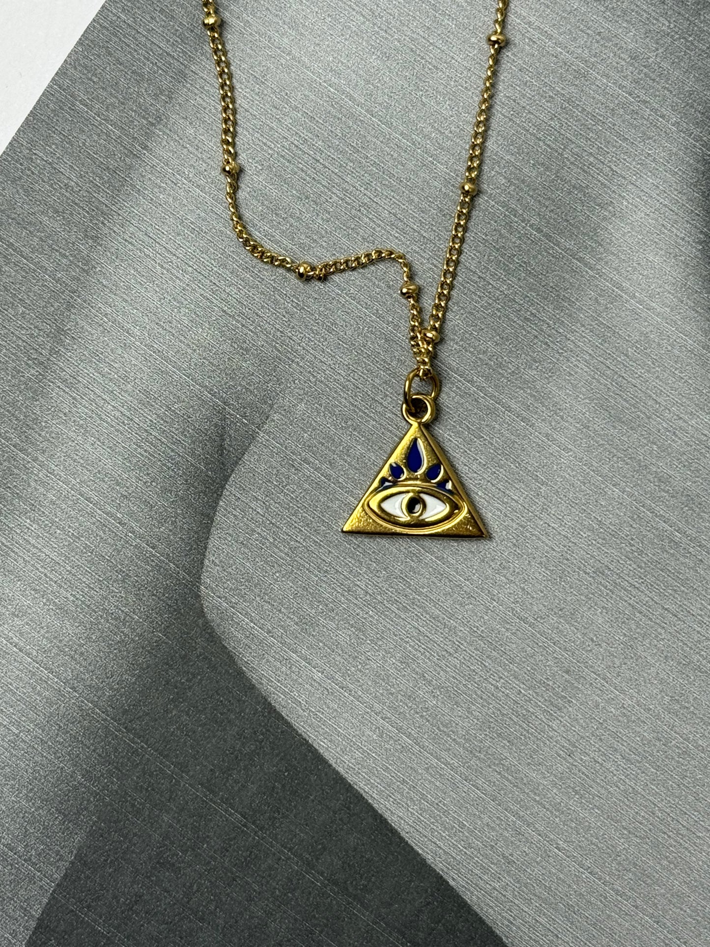 Evil eye Minimal pendant -Sheessence