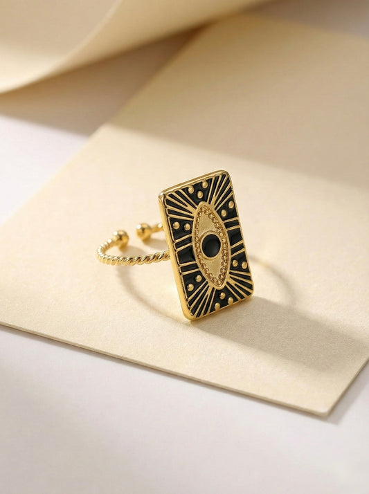 Evil Eye Ring – 18k Gold PVD Plated Stainless Steel