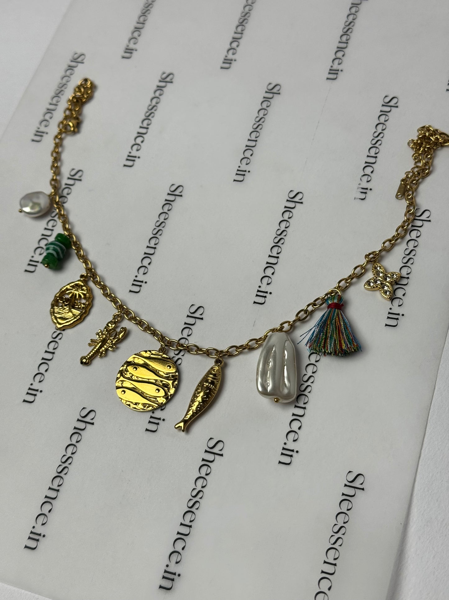 The waterproof ocean water charm necklace