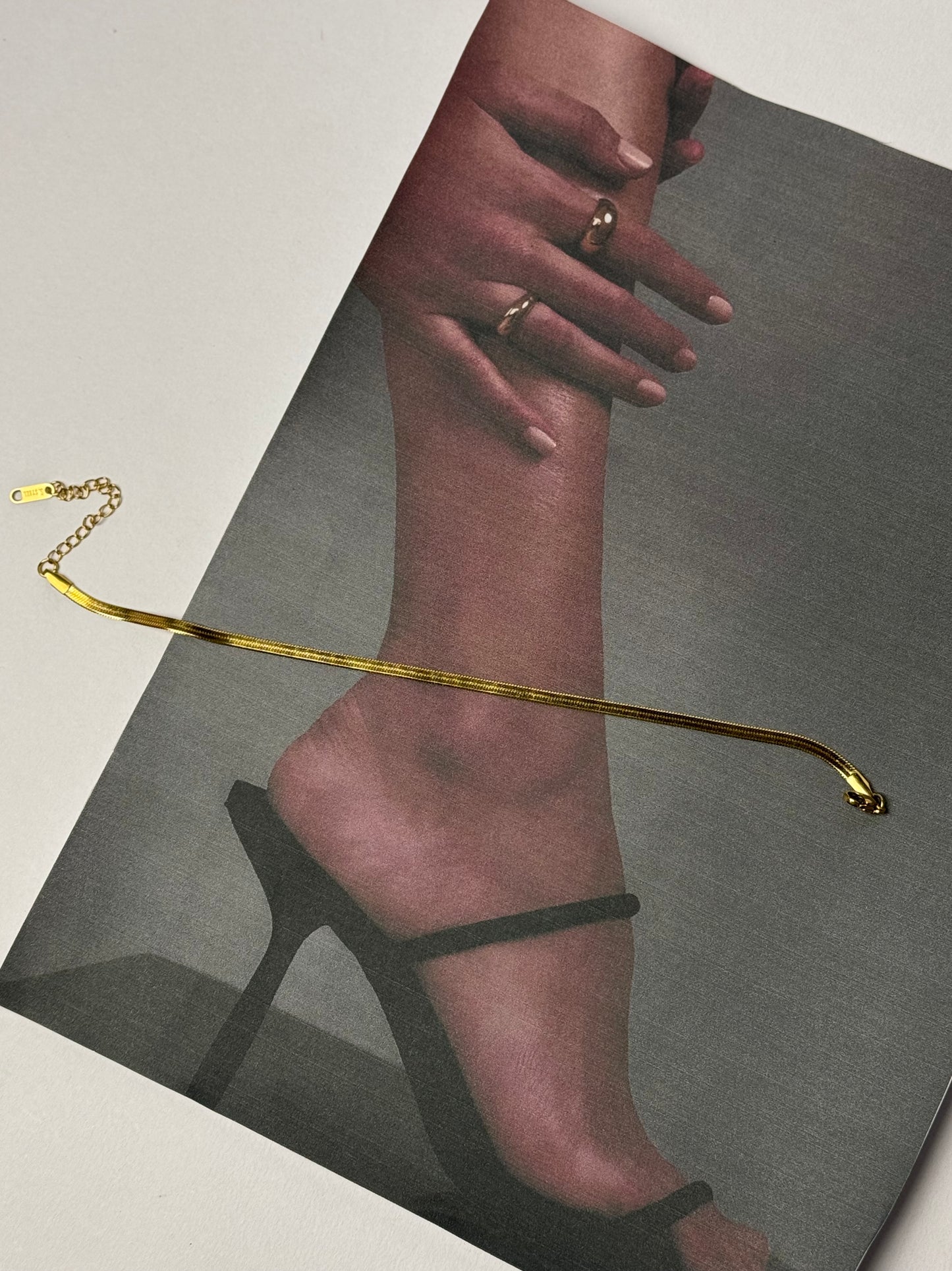 Essential Snake Gold Chain- Waterproof Stainless Steel Anklet