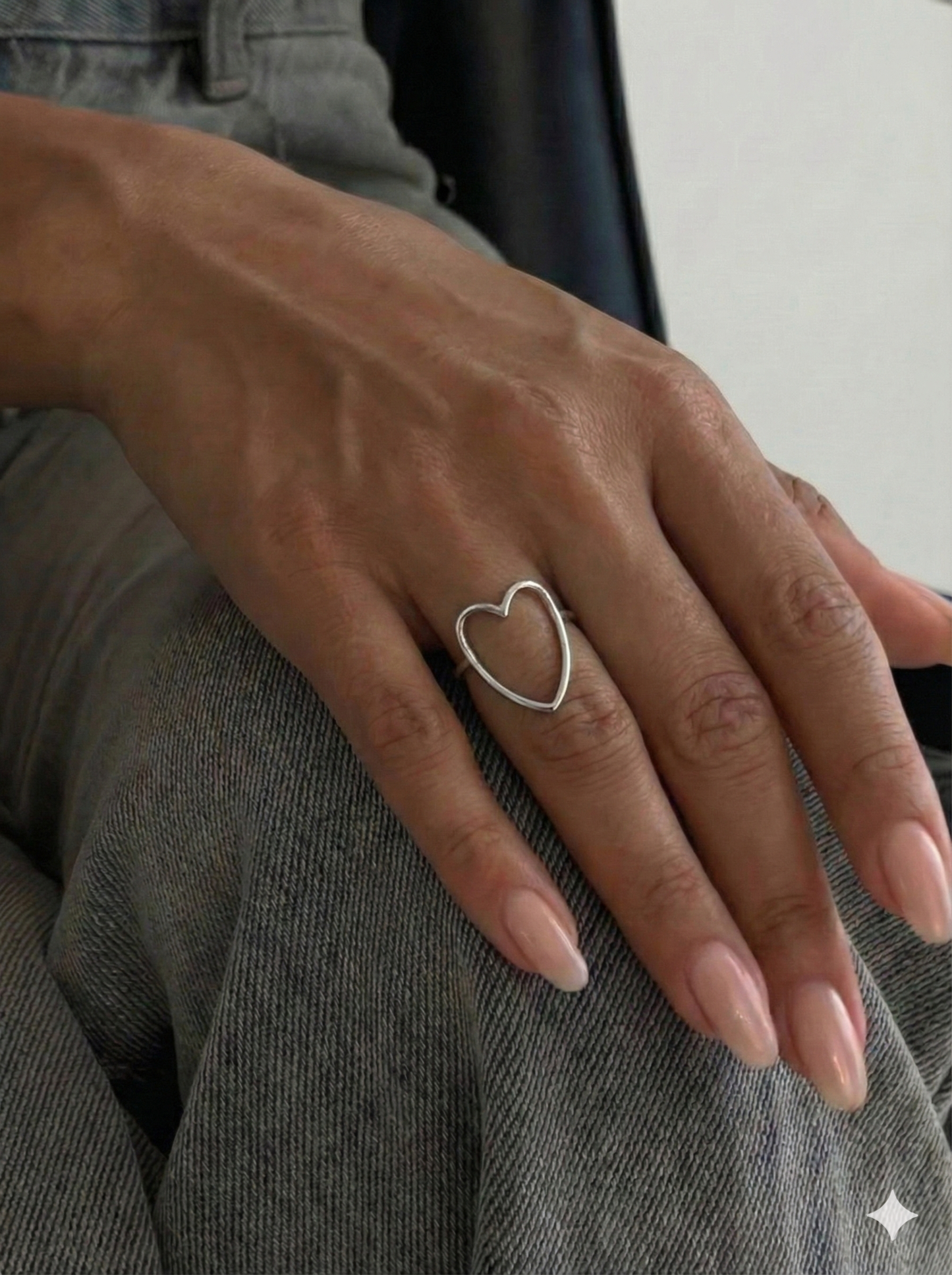 Dainty Silver Heart Ring – 304 Stainless Steel -Sheessence