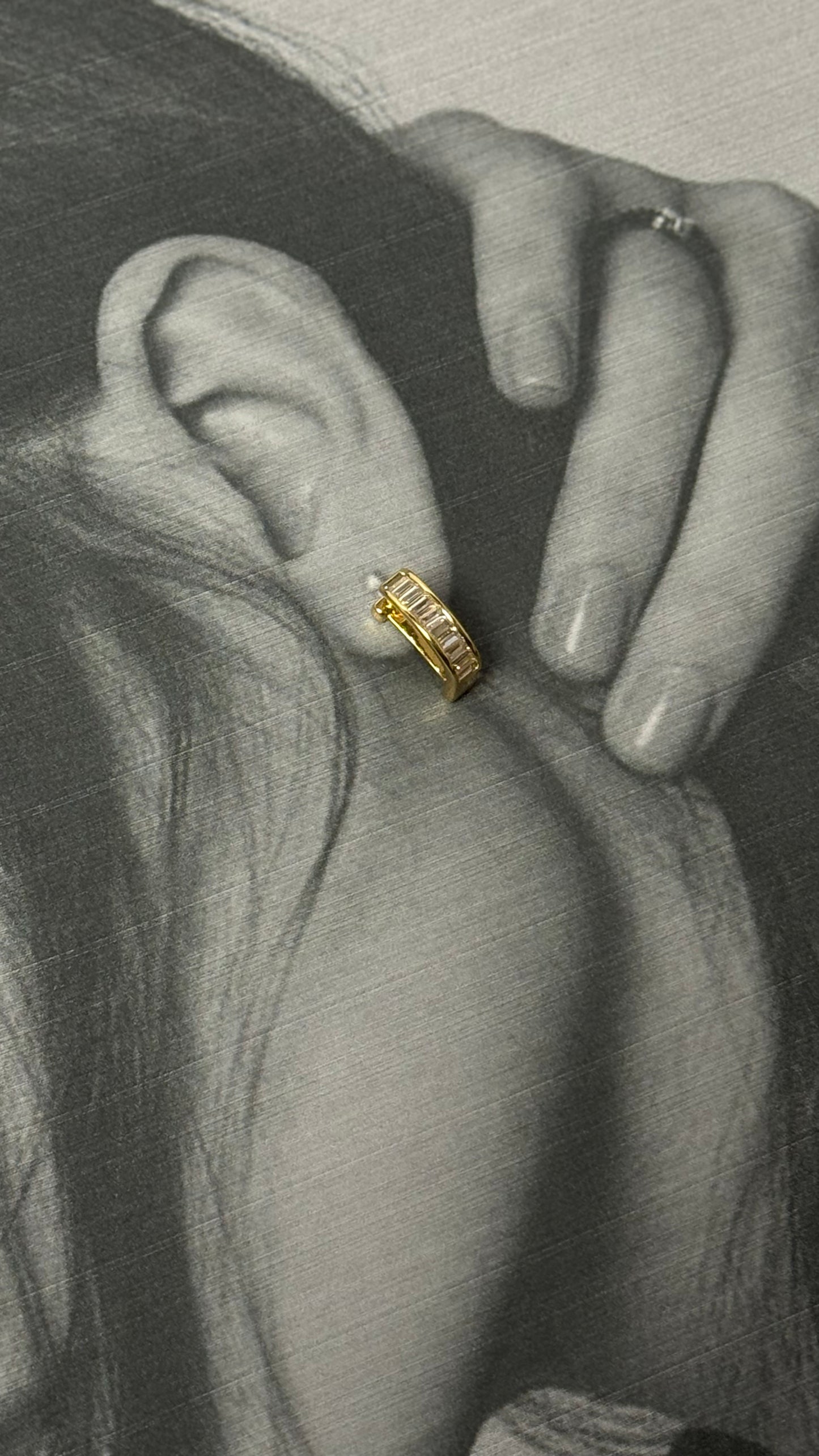 Baguette Huggie Hoop Earrings -Sheessence