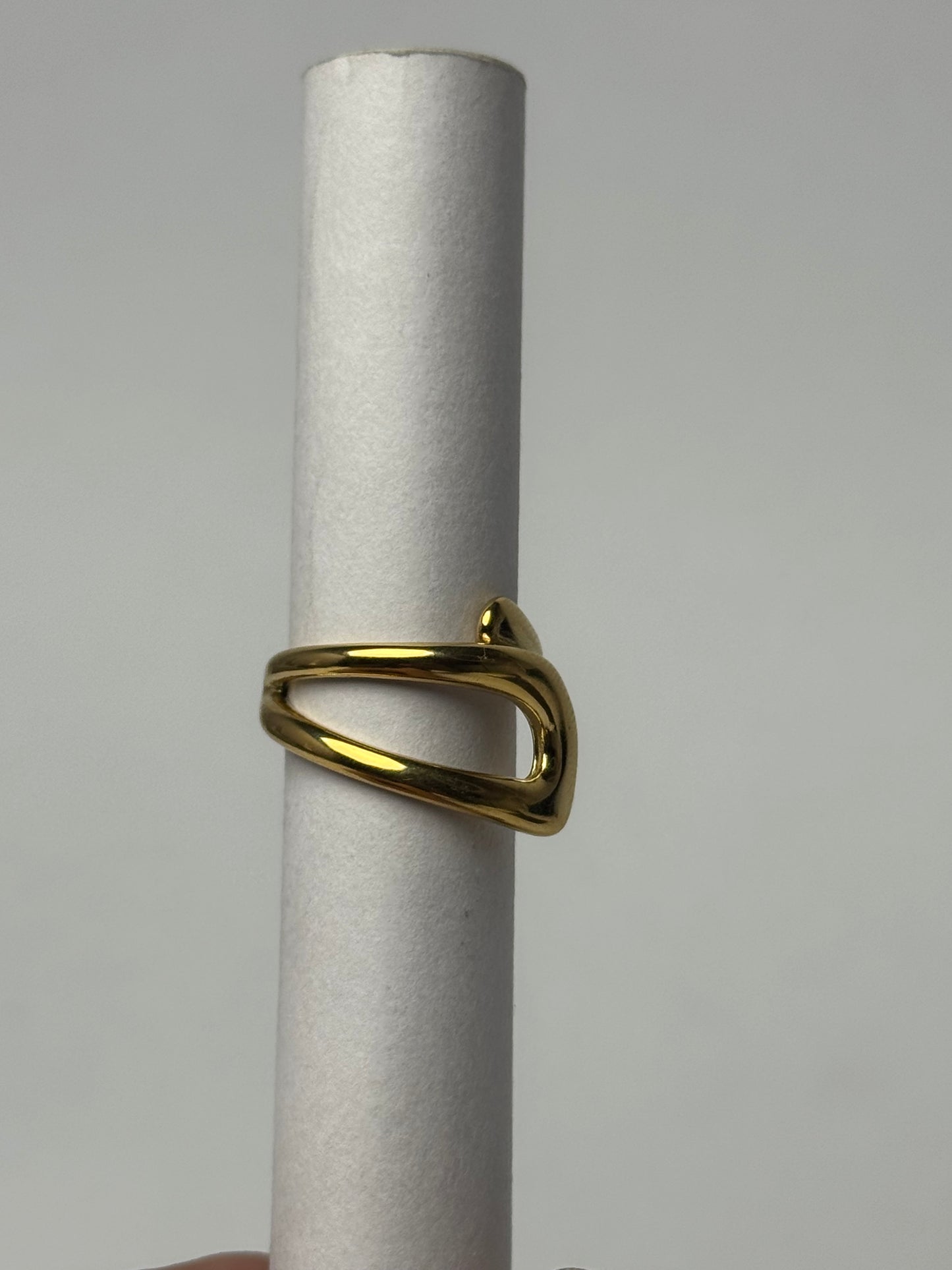 Liquid Gold Sculptural Ring - 18k Gold Plated Waterproof Statement Ring