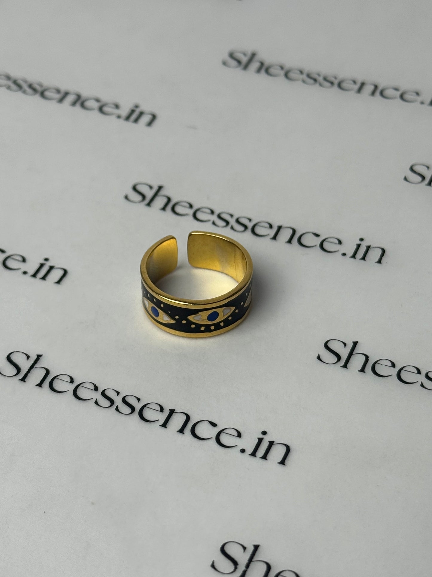 Minimal Evil Eye Ring by Sheessence