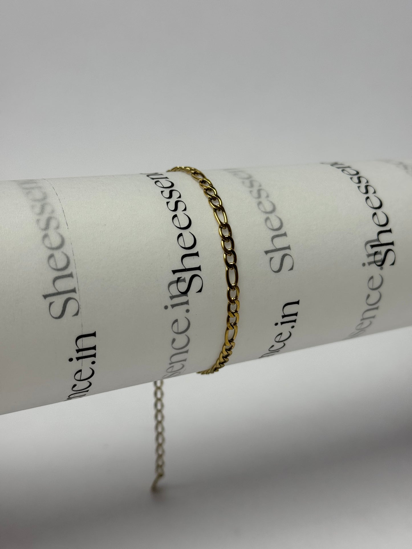 18K Gold Plated Figaro Chain Bracelet – Stainless Steel