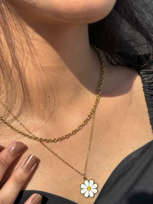 Double Layer Gold Chain Necklace by SheEssence