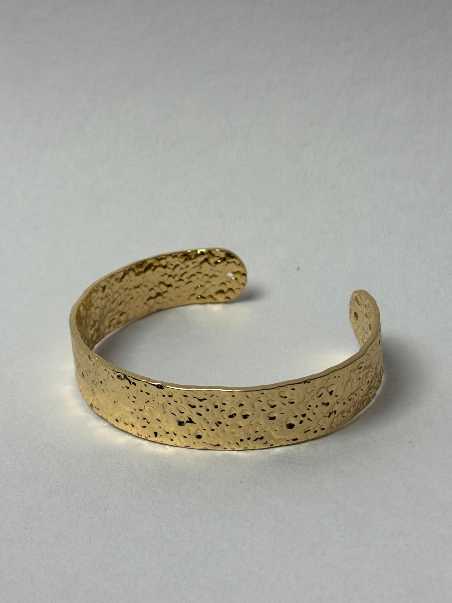 Hammered gold kada Bracelet -Sheessence