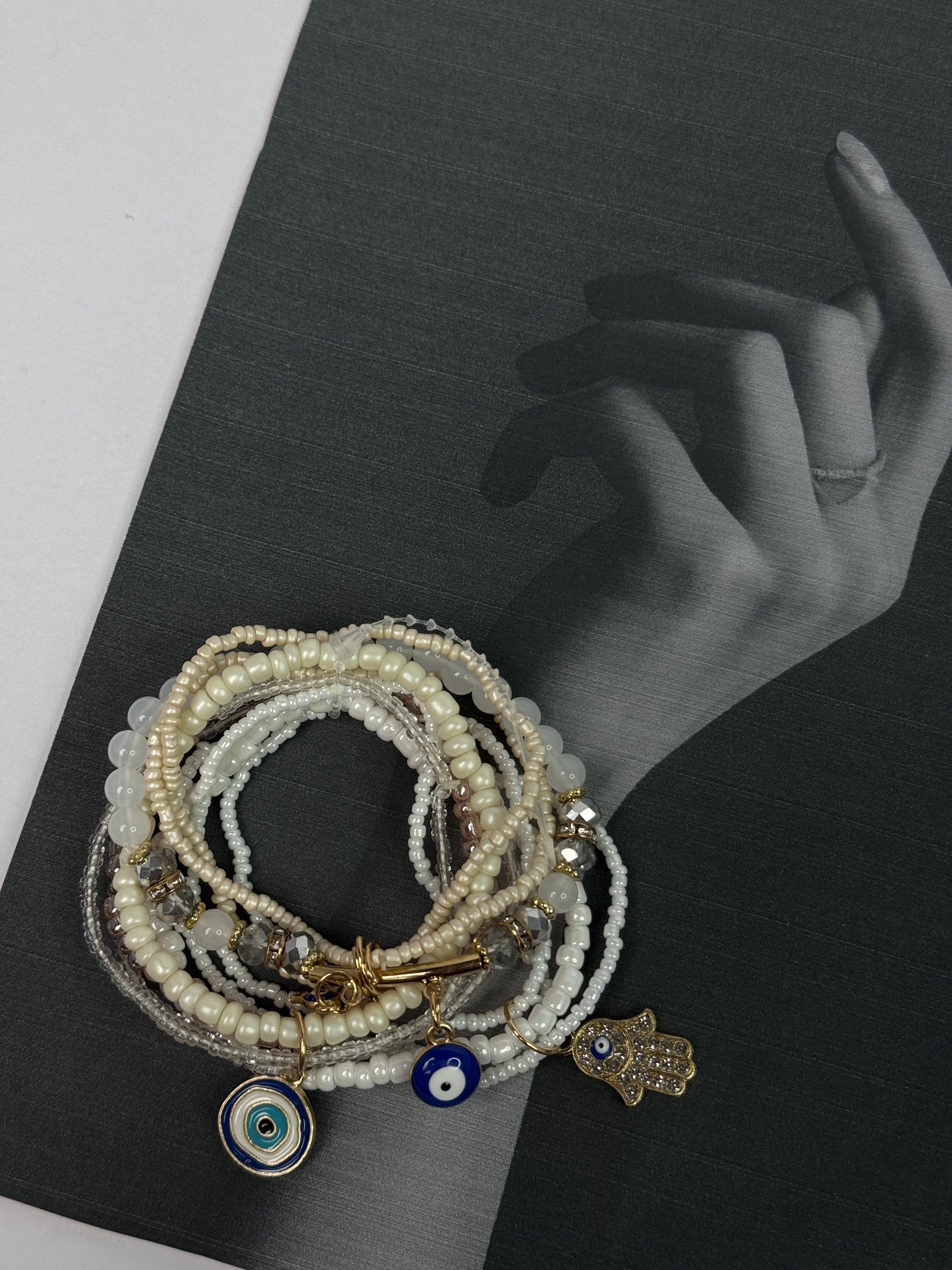 Beaded multilayered eyileye bracelets Sheessence