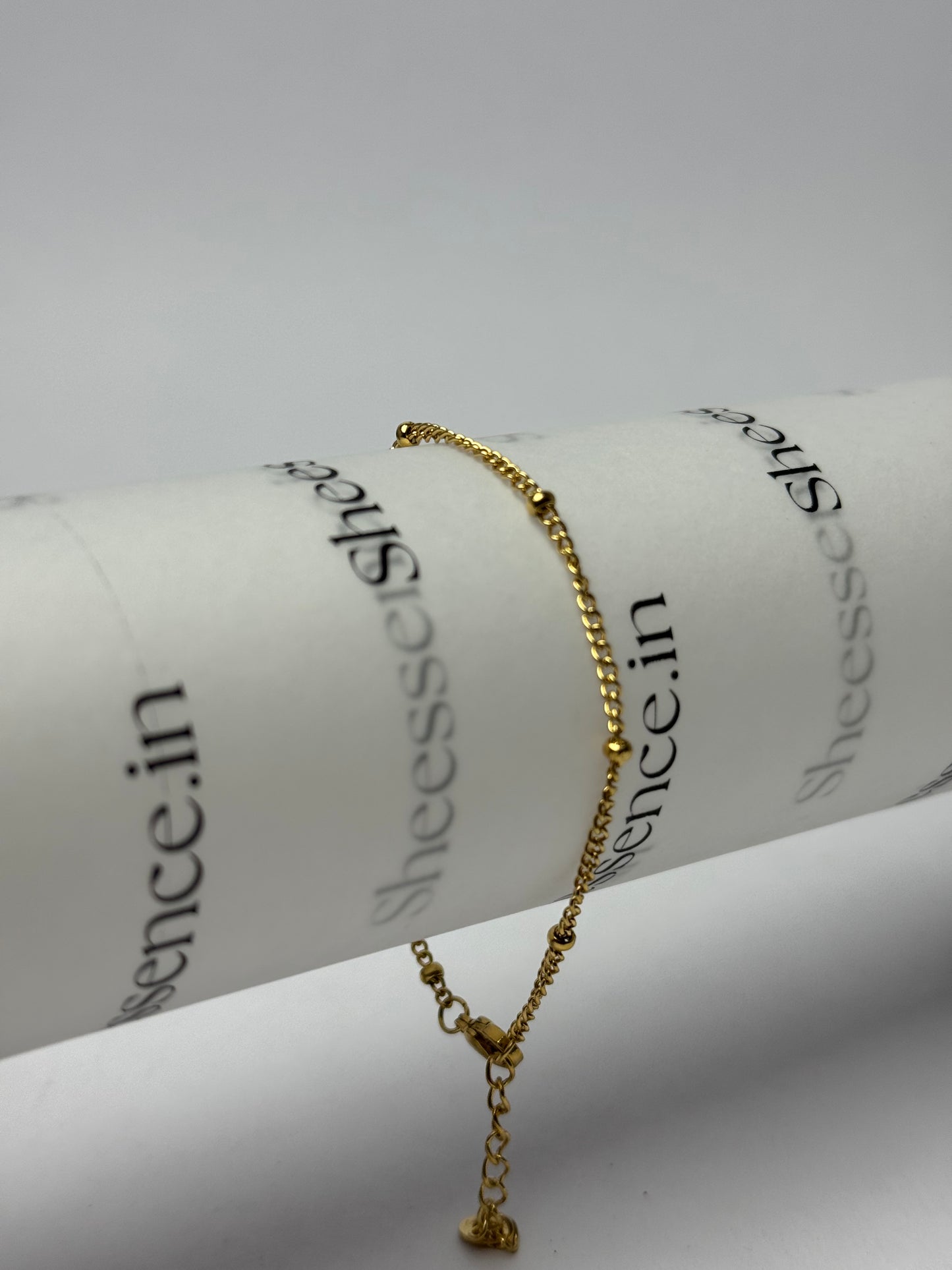 Minimalist Stainless Steel Bead Anklet- Sheessence