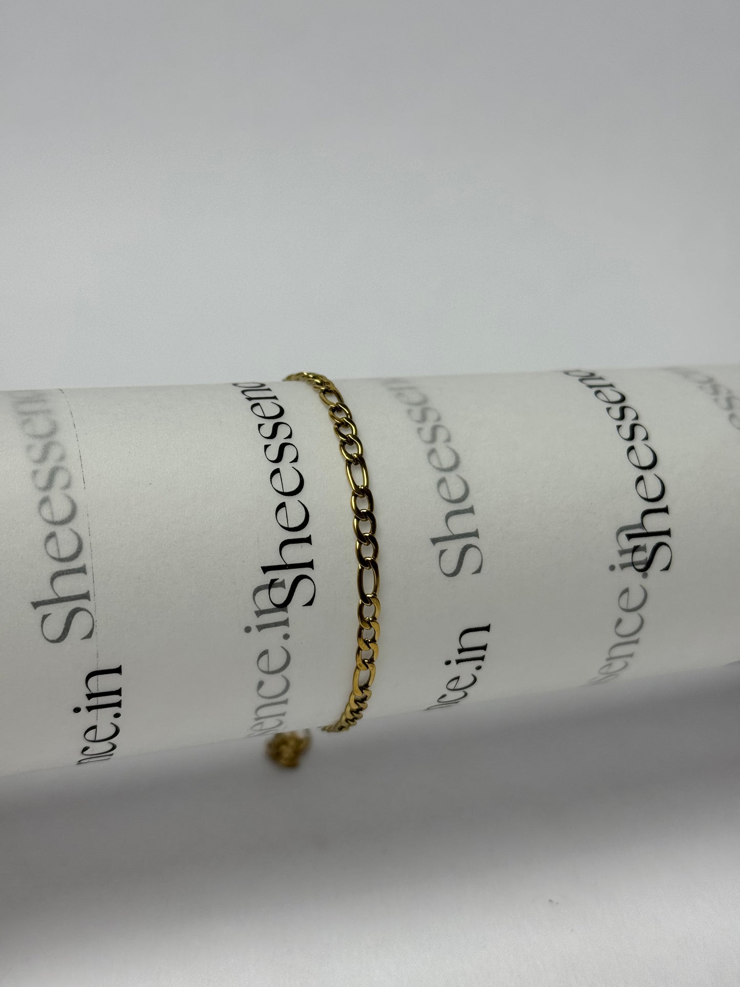 18K Gold Plated Figaro Chain Bracelet – Stainless Steel