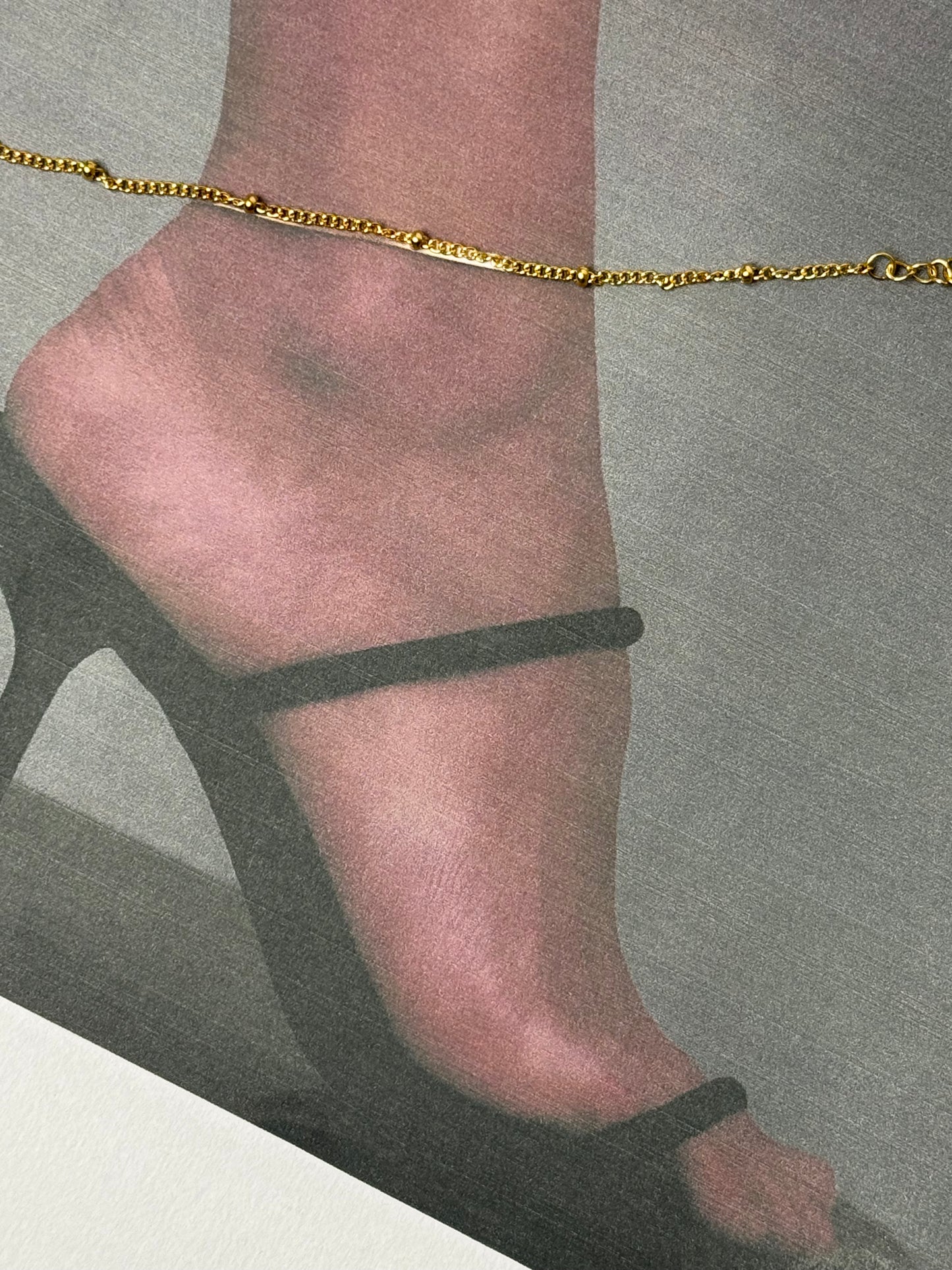 Minimalist Stainless Steel Bead Anklet- Sheessence