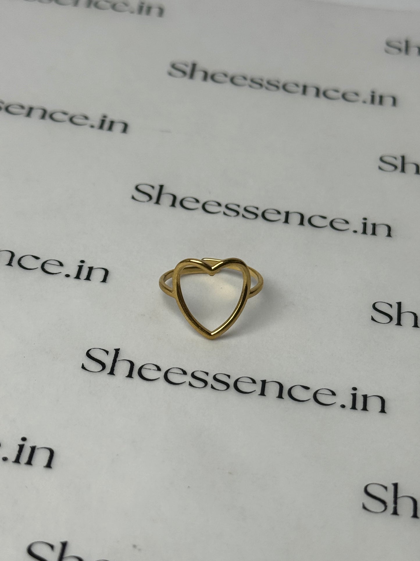 Dainty Open Heart Ring - Waterproof Gold Stainless Steel Minimalist Jewelry