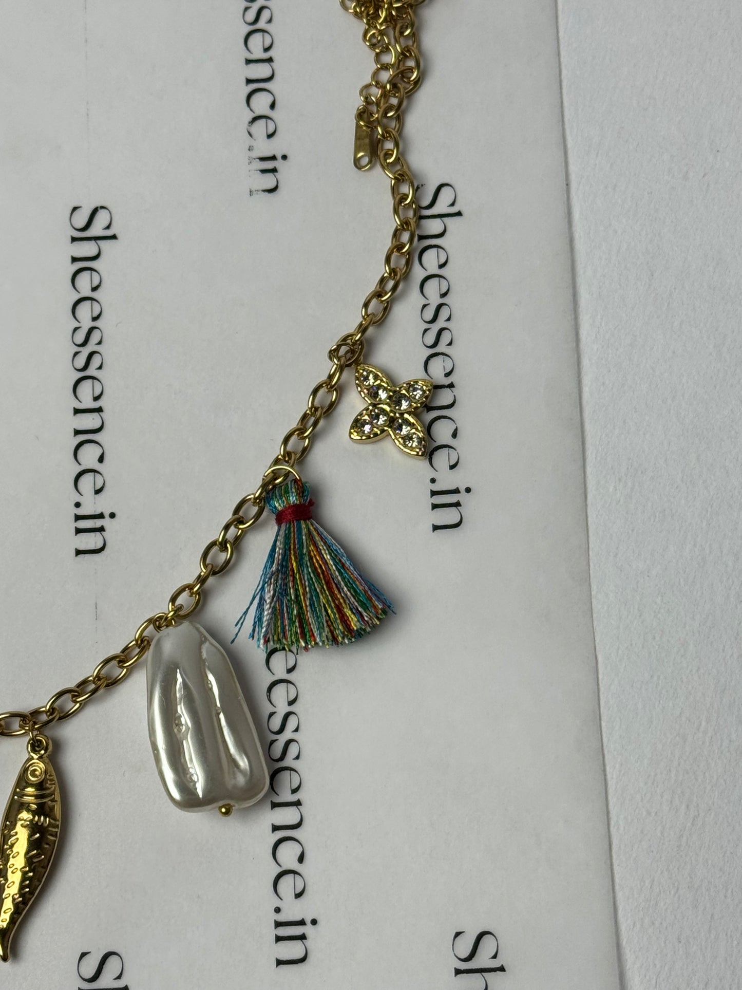 The waterproof ocean water charm necklace