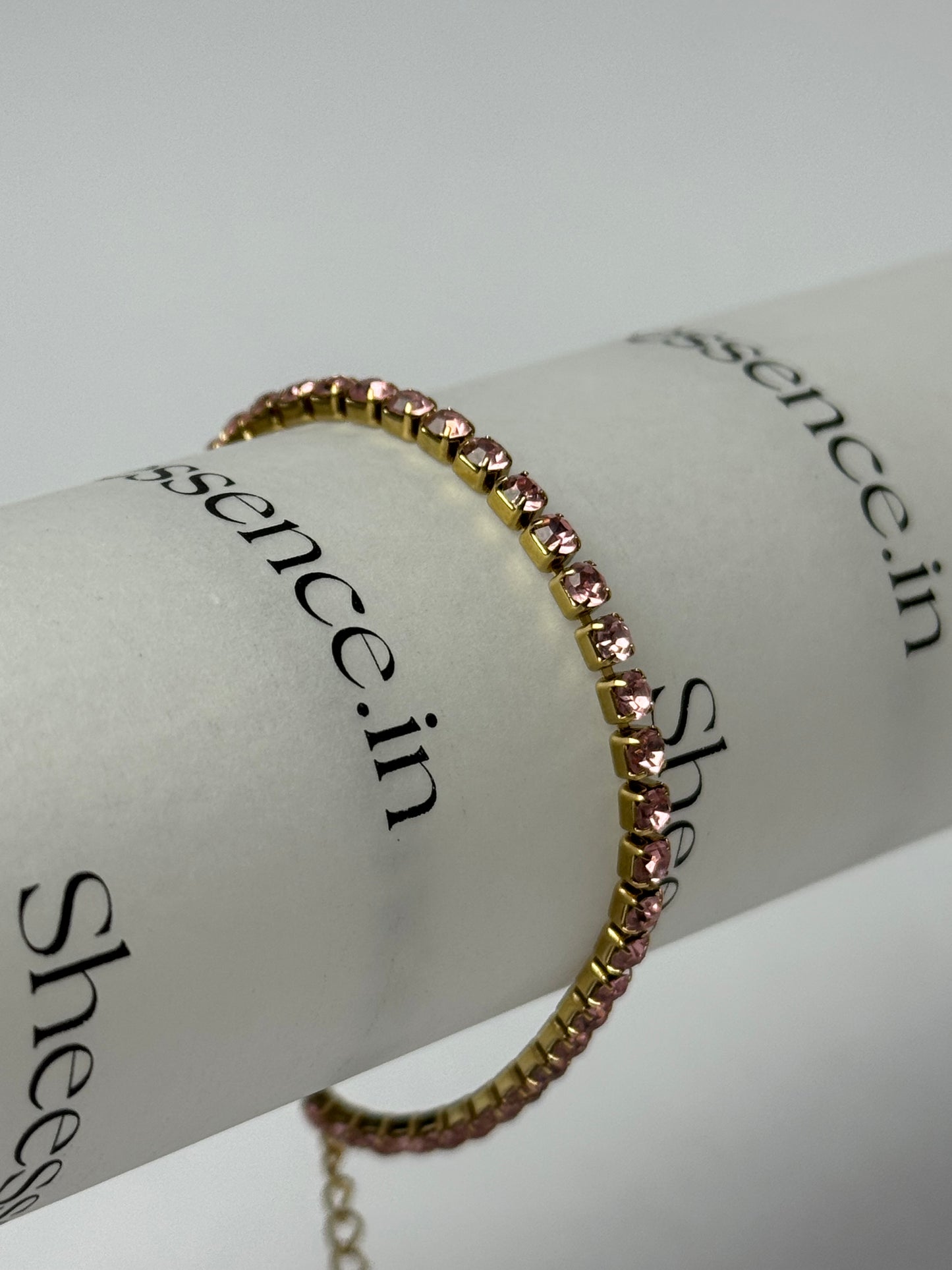 Sweetheart Minimalist Gold Tennis Bracelet | Waterproof Stainless Steel