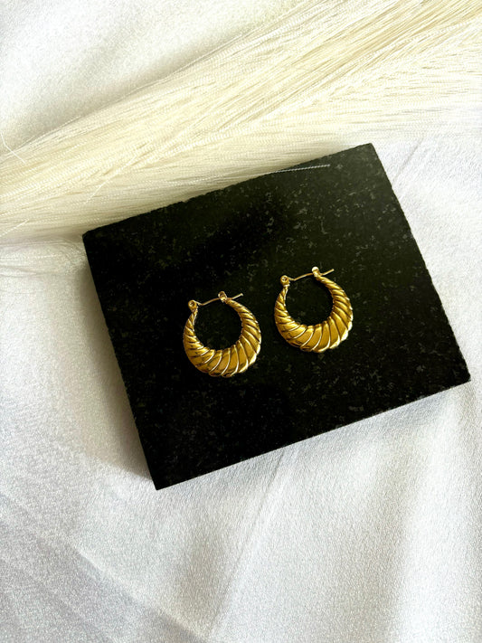 Stainless steel gold plated Hoop Earring