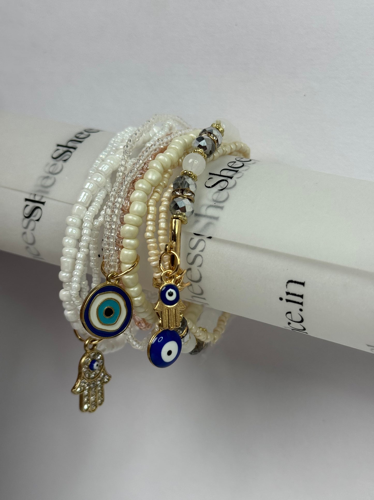 Beaded multilayered eyileye bracelets Sheessence