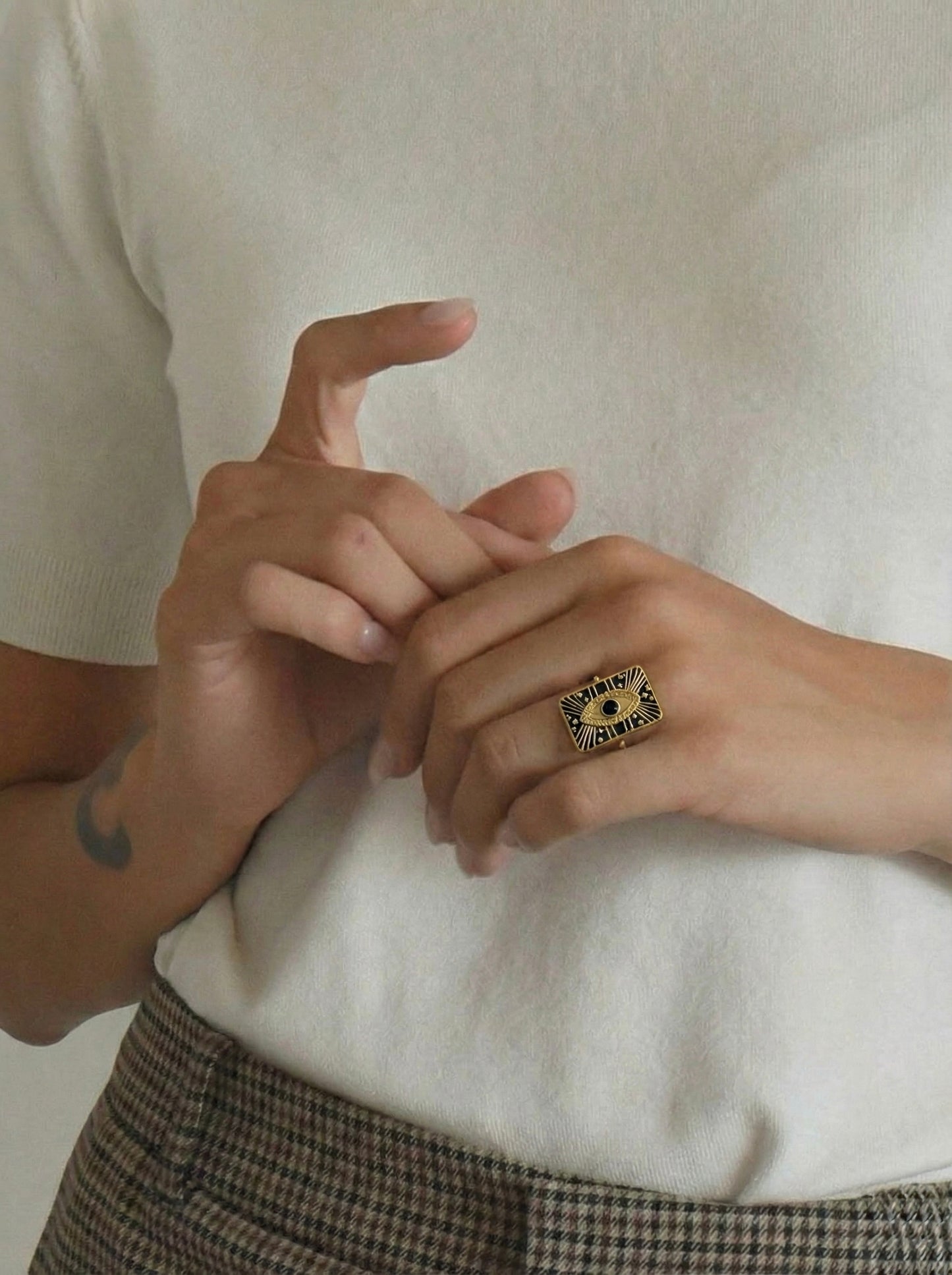 Evil Eye Ring – 18k Gold PVD Plated Stainless Steel