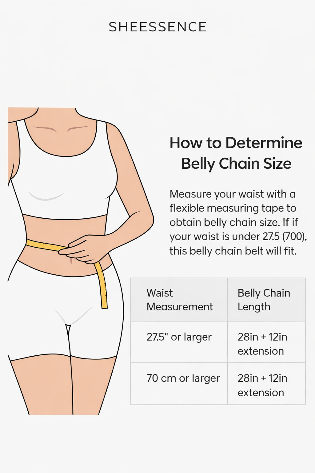 Stainless steel waist chain silver waterproof by Sheessence