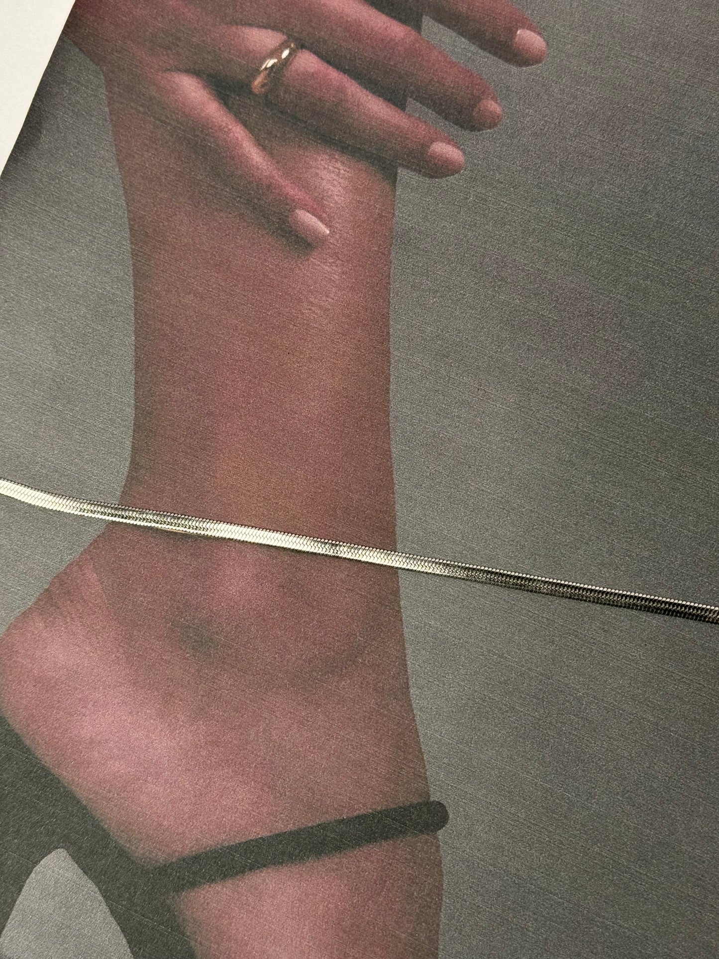 Essential Snake silver Chain- Waterproof Stainless Steel Anklet