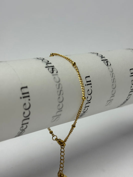 Minimalist Stainless Steel Bead Anklet- Sheessence