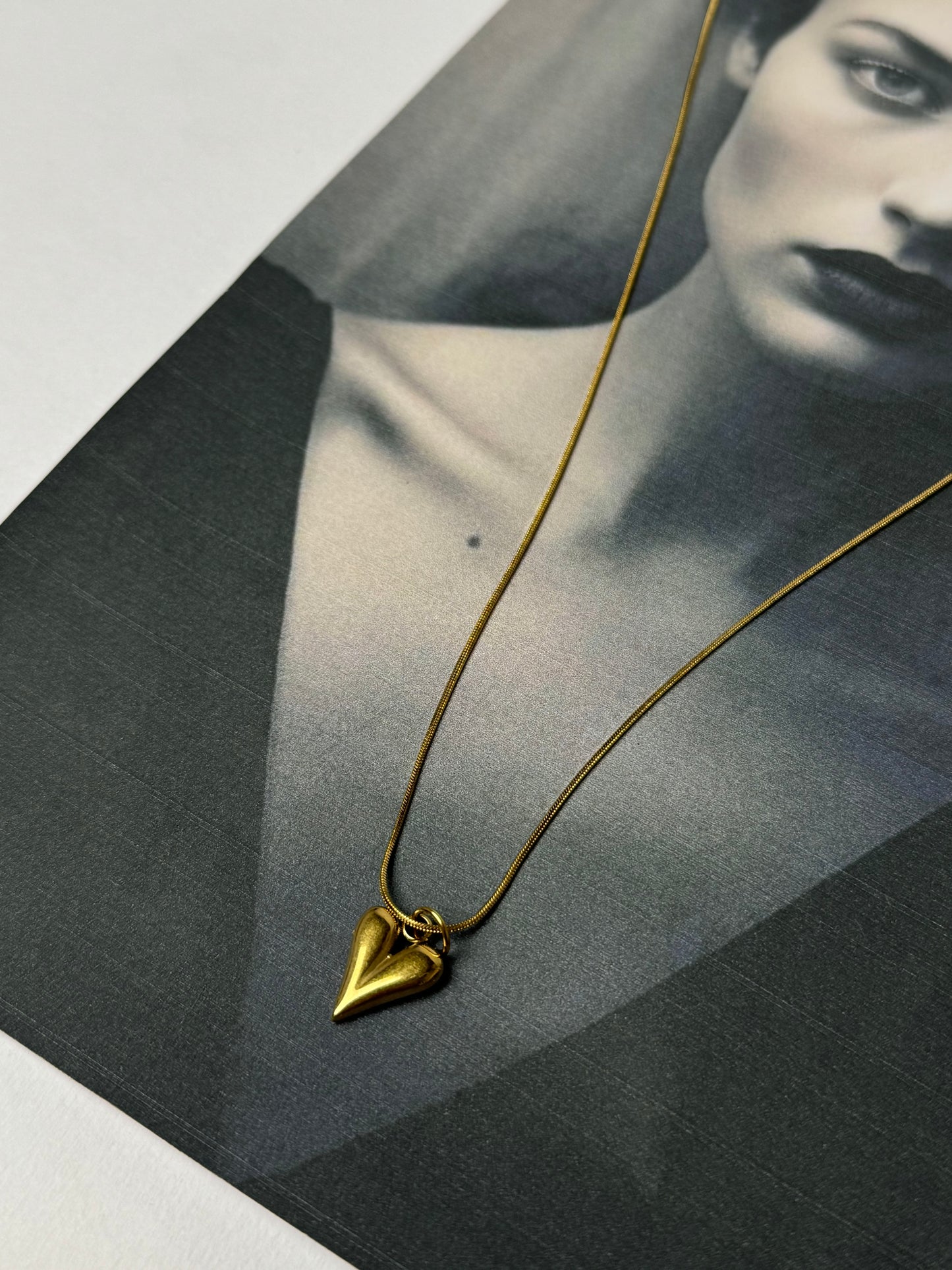 Minimalist Gold Heart Necklace | Waterproof Stainless Steel