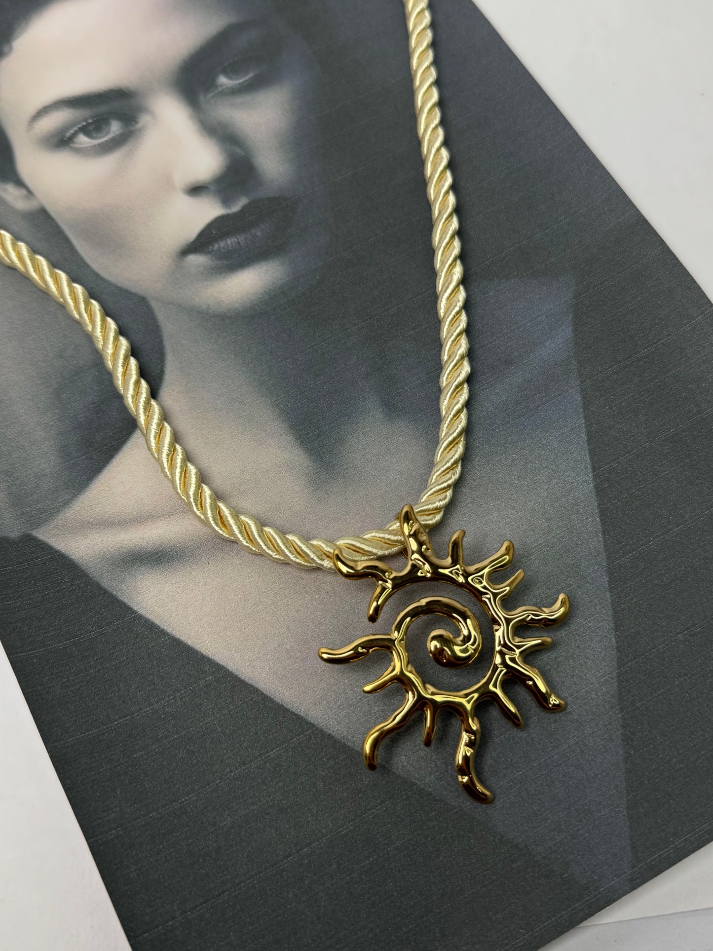 Boho spiral sun pendant Sheessence