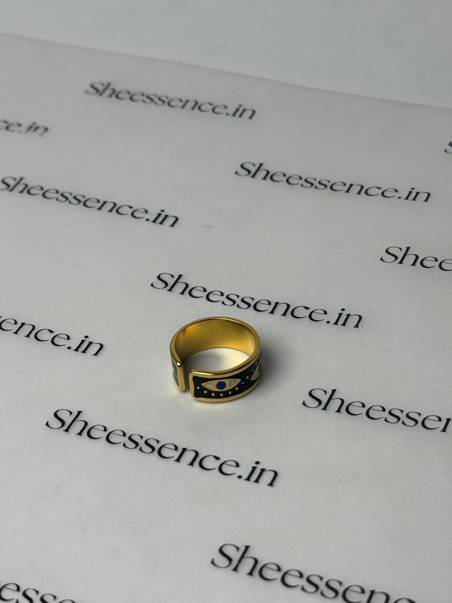 Minimal Evil Eye Ring by Sheessence