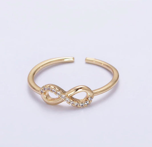 Infinity Ring -Adjustable - Anti Tarnish (Gold)