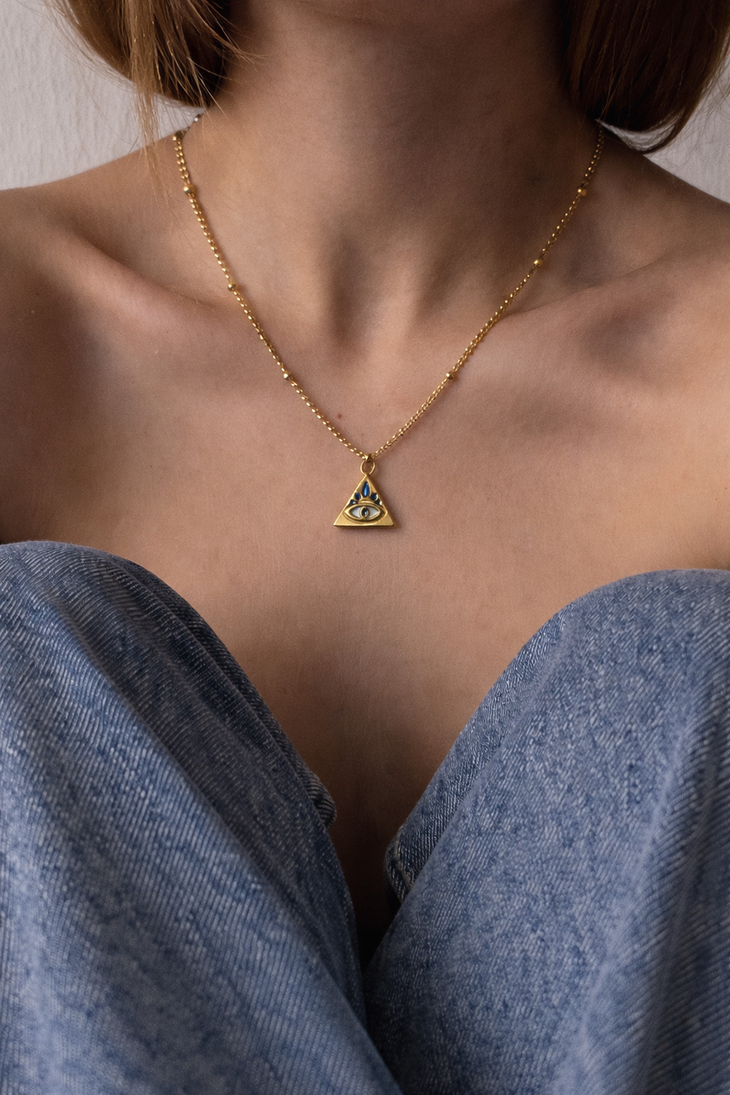 Evil eye Minimal pendant -Sheessence