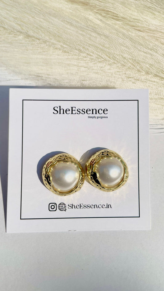 Stainless steel 18k gold plated studs